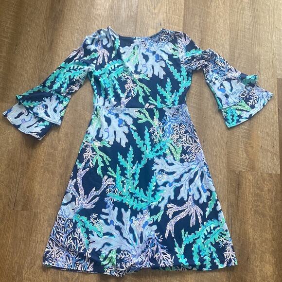 Lilly Pulitzer Raina Dress Indigo Swish & Stay Dress Sz S - Picture 11 of 11